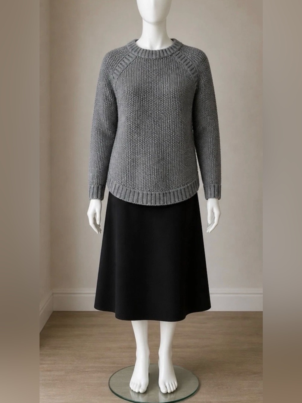 lululemon athletica Gray Crewneck Chunky Knit Sport Sweater - Picture 2 of 3